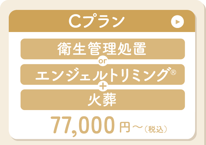 Cプランは衛生管理処置と火葬