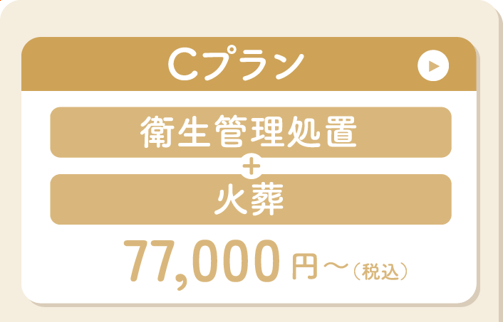 Cプランは衛生管理処置と火葬